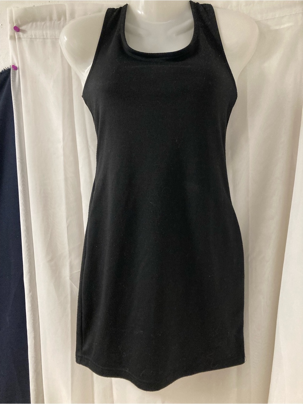 La Classe Couture Black Open Back Zip Mini Dress Goth Y2K Clubwear Large